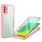 For OPPO A53 Acrylic + TPU 360 Degrees Full Coverage Phone Case(Pink) - 1