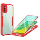 For OPPO A53 Acrylic + TPU 360 Degrees Full Coverage Phone Case(Red) - 1