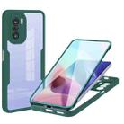 For Xiaomi Redmi K40 Acrylic + TPU 360 Degrees Full Coverage Phone Case(Green) - 1