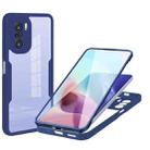 For Xiaomi Redmi K40 Acrylic + TPU 360 Degrees Full Coverage Phone Case(Blue) - 1