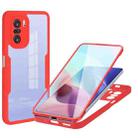 For Xiaomi Redmi K40 Acrylic + TPU 360 Degrees Full Coverage Phone Case(Red) - 1