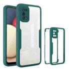 For Samsung Galaxy A02s Acrylic + TPU 360 Degrees Full Coverage Phone Case(Green) - 1