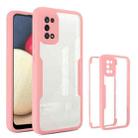For Samsung Galaxy A02s Acrylic + TPU 360 Degrees Full Coverage Phone Case(Pink) - 1