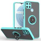 For OPPO Realme C21Y Q Shadow 1 Series TPU + PC Ring Holder Phone Case(Sky Blue) - 1