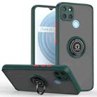 For OPPO Realme C21Y Q Shadow 1 Series TPU + PC Ring Holder Phone Case(Dark Green) - 1