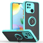 For Xiaomi Redmi 10C Q Shadow 1 Series TPU + PC Ring Holder Phone Case(Sky Blue) - 1