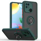 For Xiaomi Redmi 10C Q Shadow 1 Series TPU + PC Ring Holder Phone Case(Dark Green) - 1