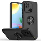 For Xiaomi Redmi 10C Q Shadow 1 Series TPU + PC Ring Holder Phone Case(Black) - 1