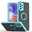 For Samsung Galaxy A23 Q Shadow 1 Series TPU + PC Ring Holder Phone Case(Sky Blue) - 1