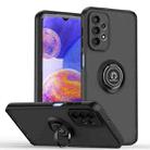 For Samsung Galaxy A23 Q Shadow 1 Series TPU + PC Ring Holder Phone Case(Black) - 1
