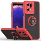 For OPPO Find X5 Pro Q Shadow 1 Series TPU + PC Ring Holder Phone Case(Red) - 1