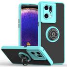 For OPPO Find X5 Pro Q Shadow 1 Series TPU + PC Ring Holder Phone Case(Sky Blue) - 1