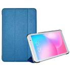 For Teclast P80 / P80X Ultra-thin 3-Fold Holder Leather Tablet Case(Blue) - 1