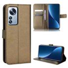 For Xiaomi 12 / 12X Diamond Texture Leather Phone Case(Brown) - 1