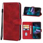 For Motorola Edge 30 Leather Phone Case(Red) - 1