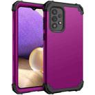 For Samsung Galaxy A73 5G PC + Silicone Phone Case(Dark Purple+Black) - 1