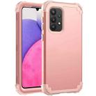 For Samsung Galaxy A33 5G PC + Silicone Phone Case(Rose Gold) - 1