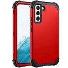 For Samsung Galaxy S22+ 5G PC + Silicone Phone Case(Red+Black) - 1