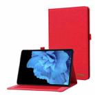 For vivo Pad 11 inch Horizontal Flip TPU + Fabric PU Leather Tablet Case(Red) - 1