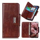 For Samsung Galaxy M33 5G Crazy Horse Texture Magnetic Buckle Leather Phone Case(Brown) - 1