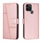 For Infinix Smart 6 Stitching Calf Texture Buckle Leather Phone Case(Pink) - 1