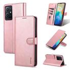 For vivo Y33s/Y75 5G AZNS Skin Feel Calf Texture Horizontal Flip Leather Phone Case(Rose Gold) - 1