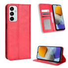 For Samsung Galaxy M23 5G Magnetic Buckle Retro Texture Leather Phone Case(Red) - 1