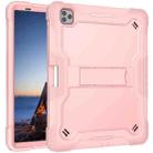 For iPad Pro 12.9 2022 / 2021 / 2020 / 2018 Silicone + PC Shockproof Tablet Case(Rose Gold) - 2