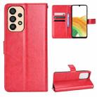 For Samsung Galaxy A33 5G Crazy Horse Texture Horizontal Flip Phone Leather Case(Red) - 1