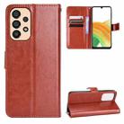 For Samsung Galaxy A33 5G Crazy Horse Texture Horizontal Flip Phone Leather Case(Brown) - 1