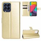 For Samsung Galaxy M53 5G Crazy Horse Texture Horizontal Flip Phone Leather Case(Gold) - 1