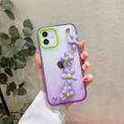 For iPhone 13 Pro Max Gradient Flower Bracelet Phone Case (Purple) - 1