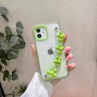For iPhone 12 Pro Max Gradient Flower Bracelet Phone Case(Green) - 1