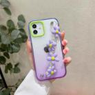 For iPhone 11 Pro Gradient Flower Bracelet Phone Case (Purple) - 1