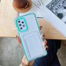 For Samsung Galaxy A72 5G / 4G Transparent Card Slot TPU Phone Case(Lake Blue) - 1