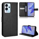 For ZTE Blade V40 Pro Diamond Texture Leather Phone Case(Black) - 1