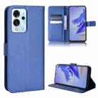 For ZTE Blade V40 Pro Diamond Texture Leather Phone Case(Blue) - 1