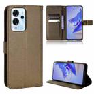 For ZTE Blade V40 Pro Diamond Texture Leather Phone Case(Brown) - 1