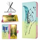 For Sony Xperia 1 III Drawing Pattern Leather Phone Case(Feather) - 1