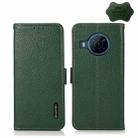 For Nokia X100 KHAZNEH Side-Magnetic Litchi Genuine Leather RFID Phone Case(Green) - 1