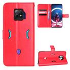 For ZTE nubia Red Magic 7 Pro Crazy Horse Texture Horizontal Flip Phone Leather Case(Red) - 1