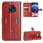 For ZTE nubia Red Magic 7 Pro Crazy Horse Texture Horizontal Flip Phone Leather Case(Brown) - 1