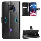 For ZTE nubia Red Magic 7 Pro Crazy Horse Texture Horizontal Flip Phone Leather Case(Black) - 1