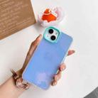 For iPhone 12 Pro Laser Crocodile Pattern Phone Case(Light Blue) - 1