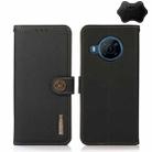 For Nokia X100 KHAZNEH Custer Genuine Leather RFID Phone Case(Black) - 1