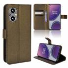 For OPPO Reno7 Z 5G / A96 5G Diamond Texture Leather Phone Case(Brown) - 1