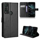 For TCL 4X 5G / T601DL Diamond Texture Leather Phone Case(Black) - 1