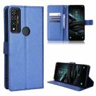 For TCL 4X 5G / T601DL Diamond Texture Leather Phone Case(Blue) - 1