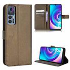 For TCL 30 5G / 30+ Diamond Texture Leather Phone Case(Brown) - 1