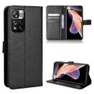 For Xiaomi Redmi Note 11 Pro China Diamond Texture Leather Phone Case(Black) - 1